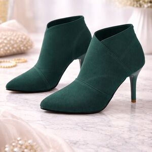 Elegant Green Women's Ankle Boots